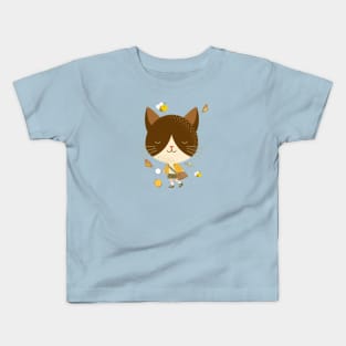 Brown cat head Kids T-Shirt